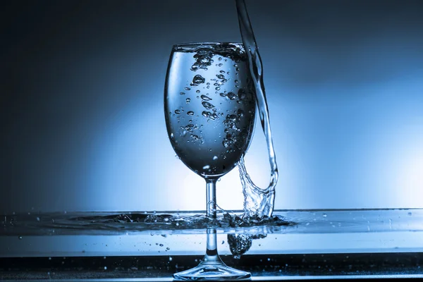 Water　Glass　　water splash — Stock Photo, Image
